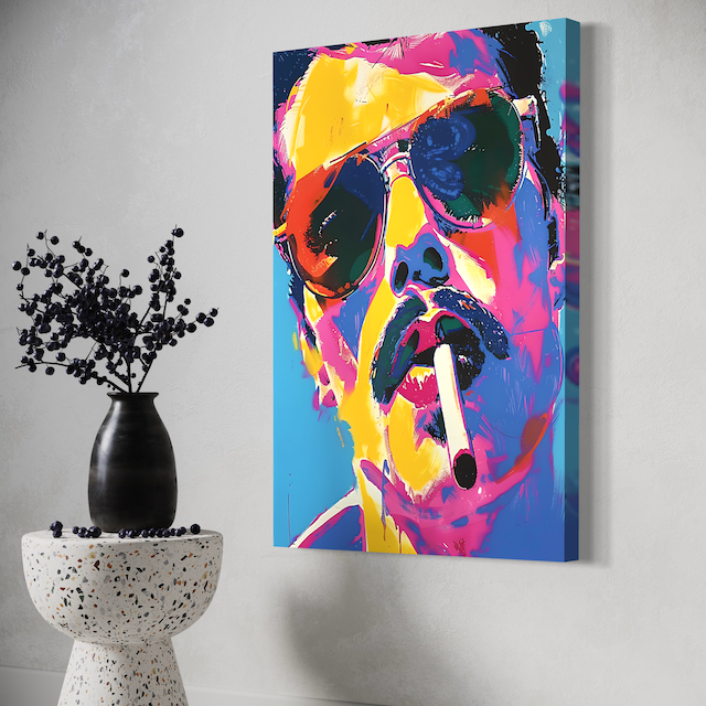 Portrait Pop Art Urbain – Regard intense & couleurs vibrantes