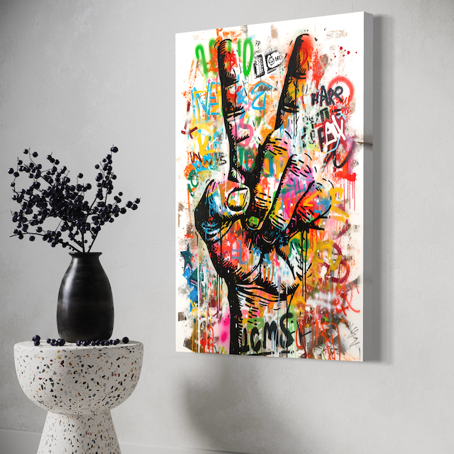 Art Graffiti Peace – Main urbaine haute en couleurs