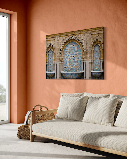 Fontaine Impériale – Zelliges Bleus & Architecture Mauresque