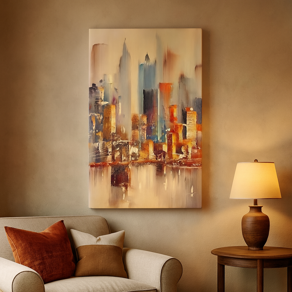 Tableau Abstrait – Élégance urbaine lumineuse