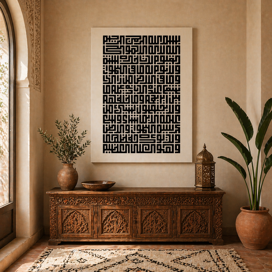 Ayat Al Kursi - Khatt Kufi