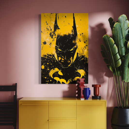 Batman Pop Art Jaune – Icône urbaine au style percutant