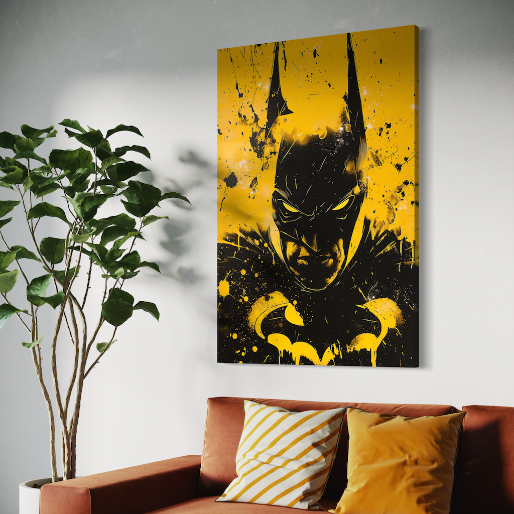 Batman Pop Art Jaune – Icône urbaine au style percutant