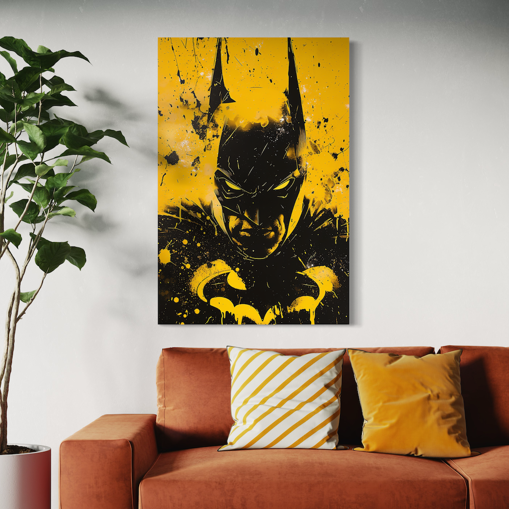 Batman Pop Art Jaune – Icône urbaine au style percutant