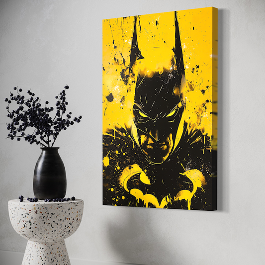 Batman Pop Art Jaune – Icône urbaine au style percutant