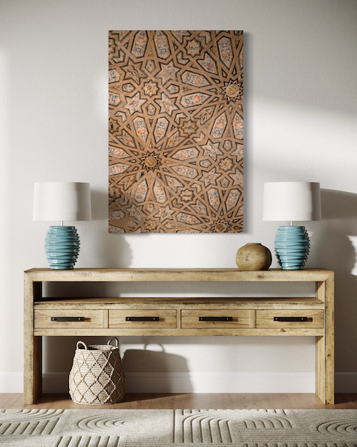 Motif Géométrique Oriental – Sculpture Murale au Charme Intemporel