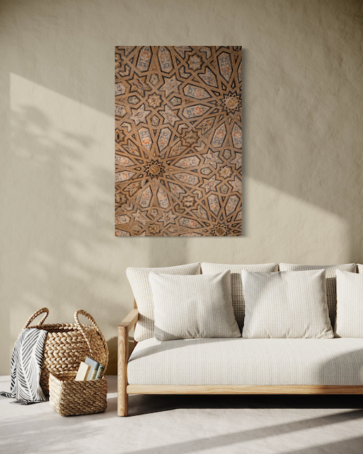 Motif Géométrique Oriental – Sculpture Murale au Charme Intemporel