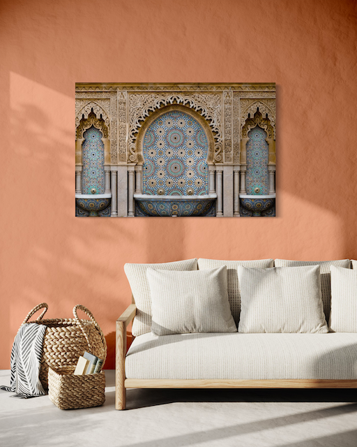 Fontaine Impériale – Zelliges Bleus & Architecture Mauresque