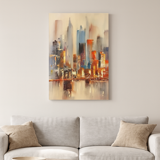 Tableau Abstrait – Élégance urbaine lumineuse