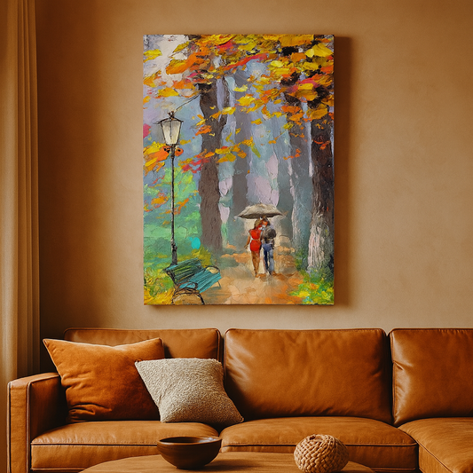 Tableau Forêt automn – Promenade Romantique