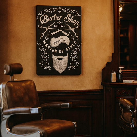Emblème Barbier Vintage